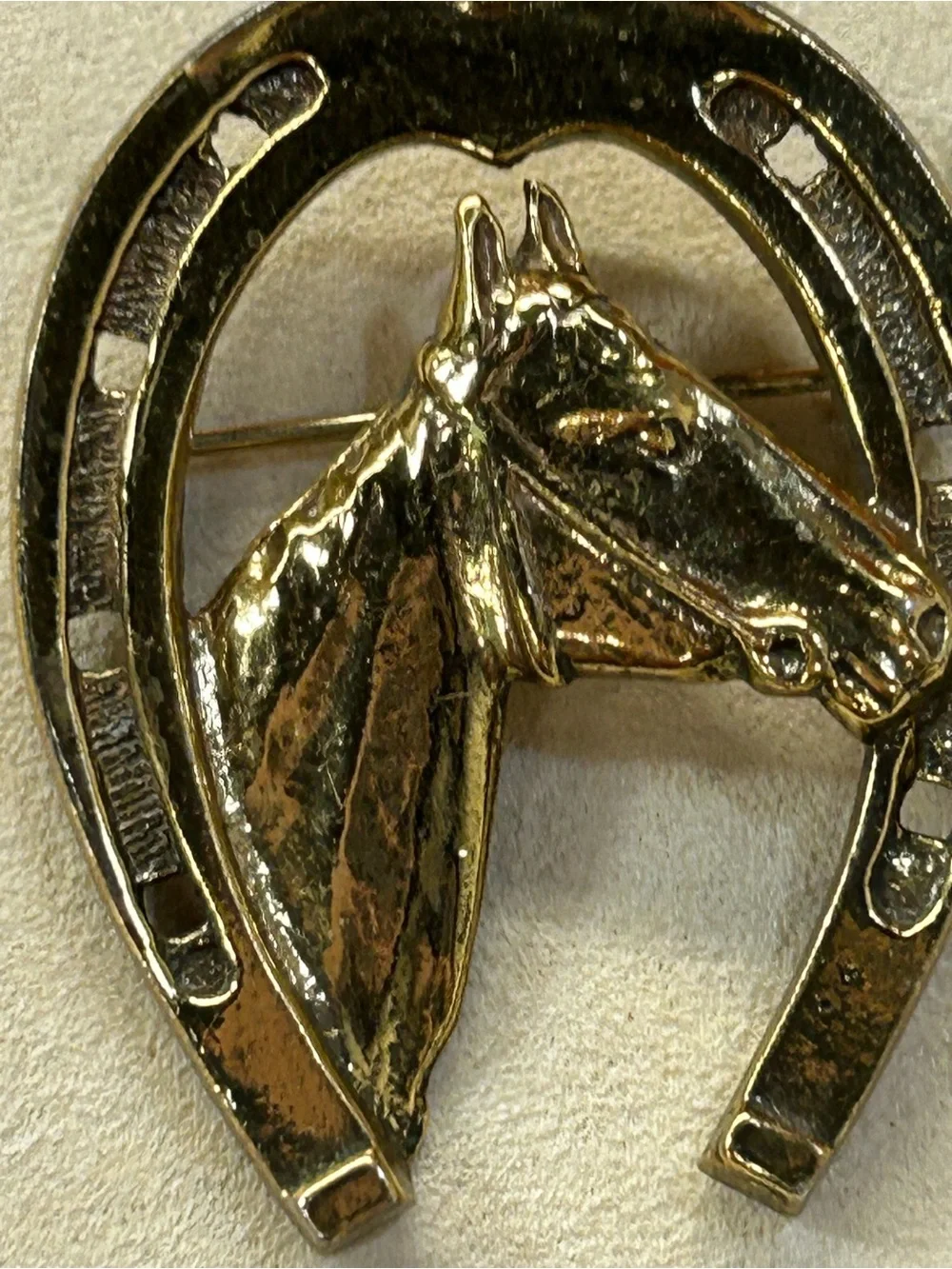 Vintage Zenith horseshoe brooch